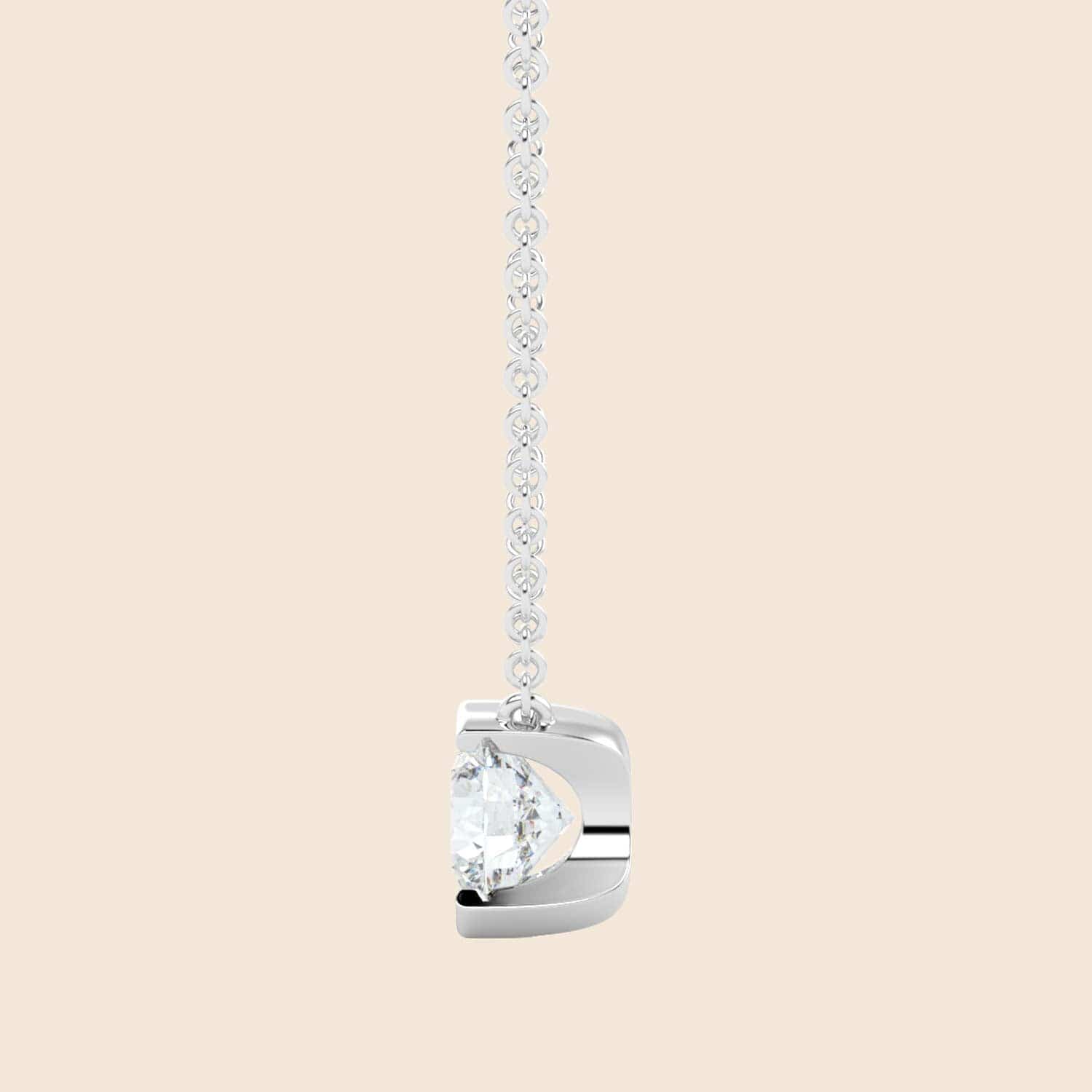 Half Iris Round Kette Weiß