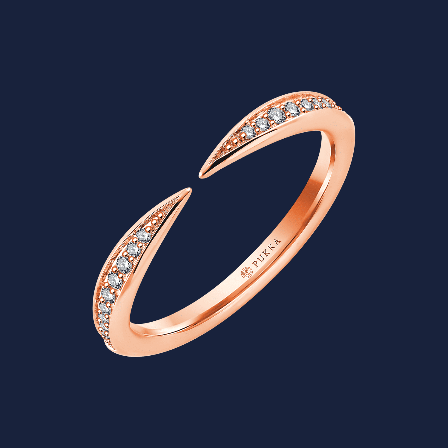 Petite Pinched Diamond Band