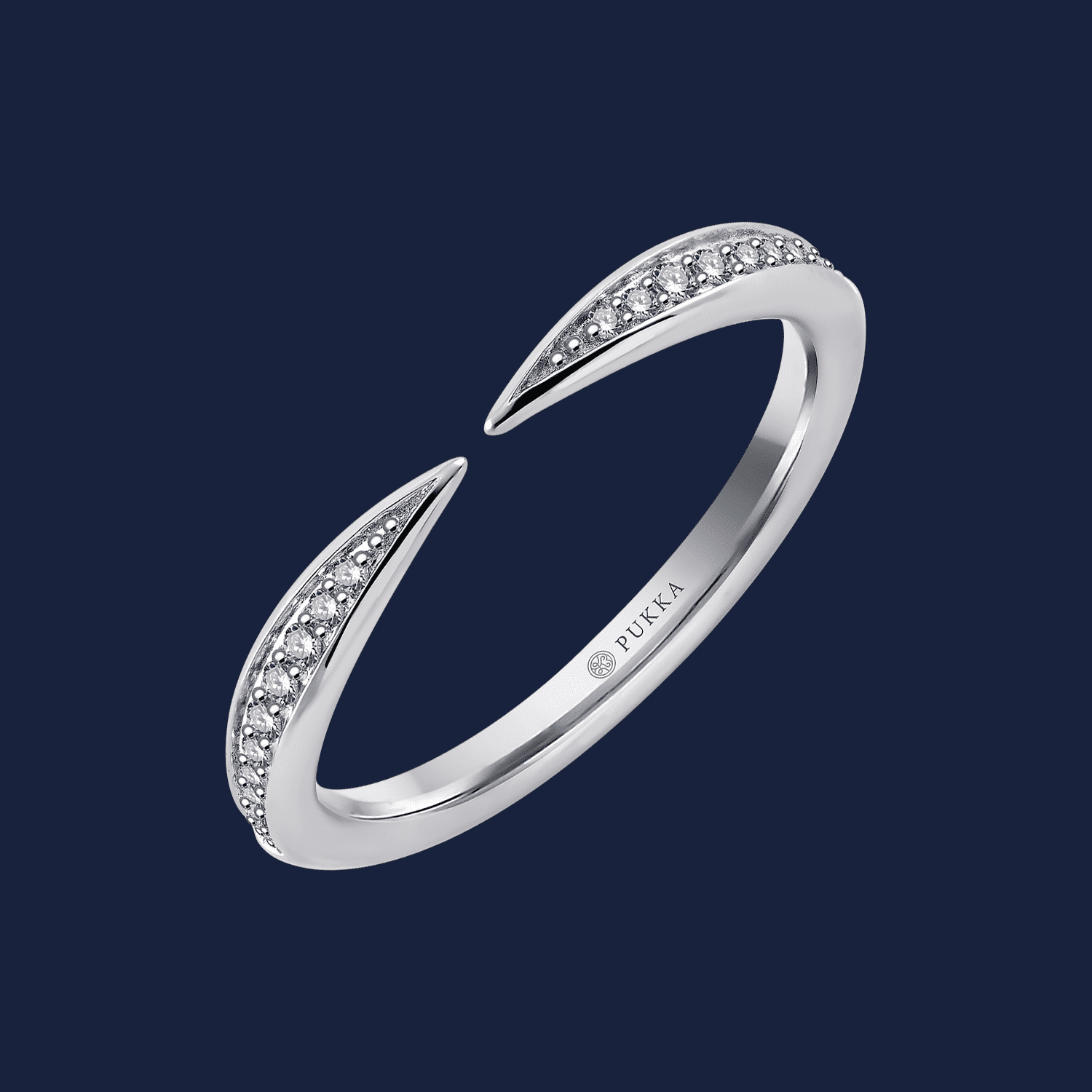 Petite Pinched Diamond Band