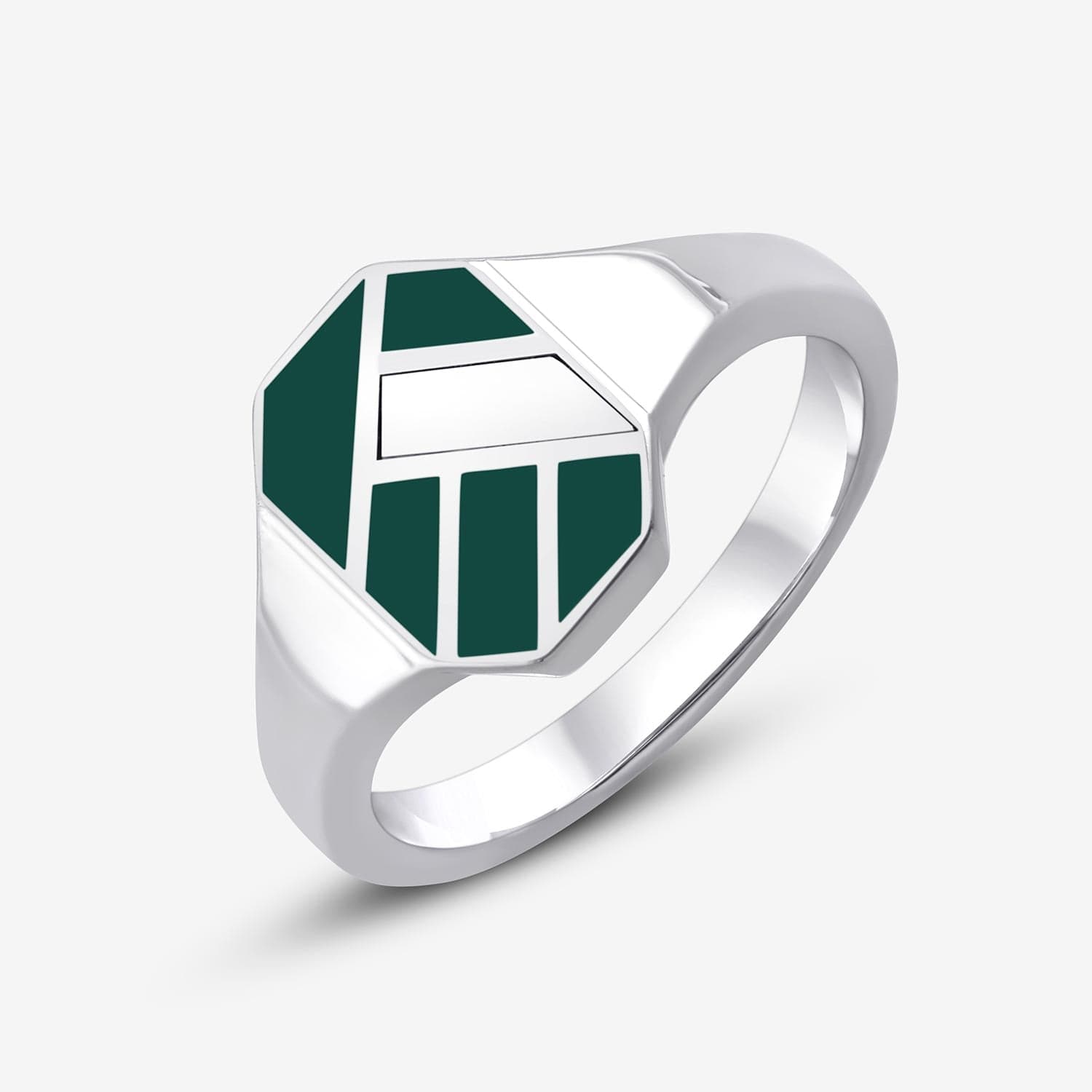 Bauhaus Jagged Signet Ring Silver