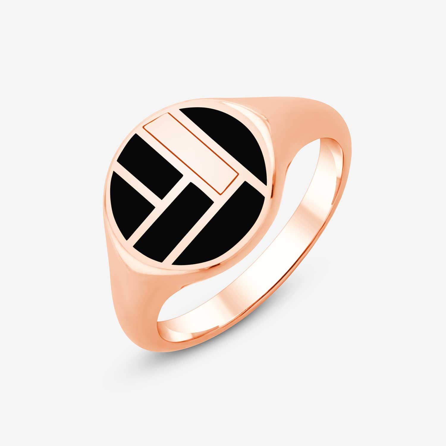 Bauhaus Keramik Siegelring Rose