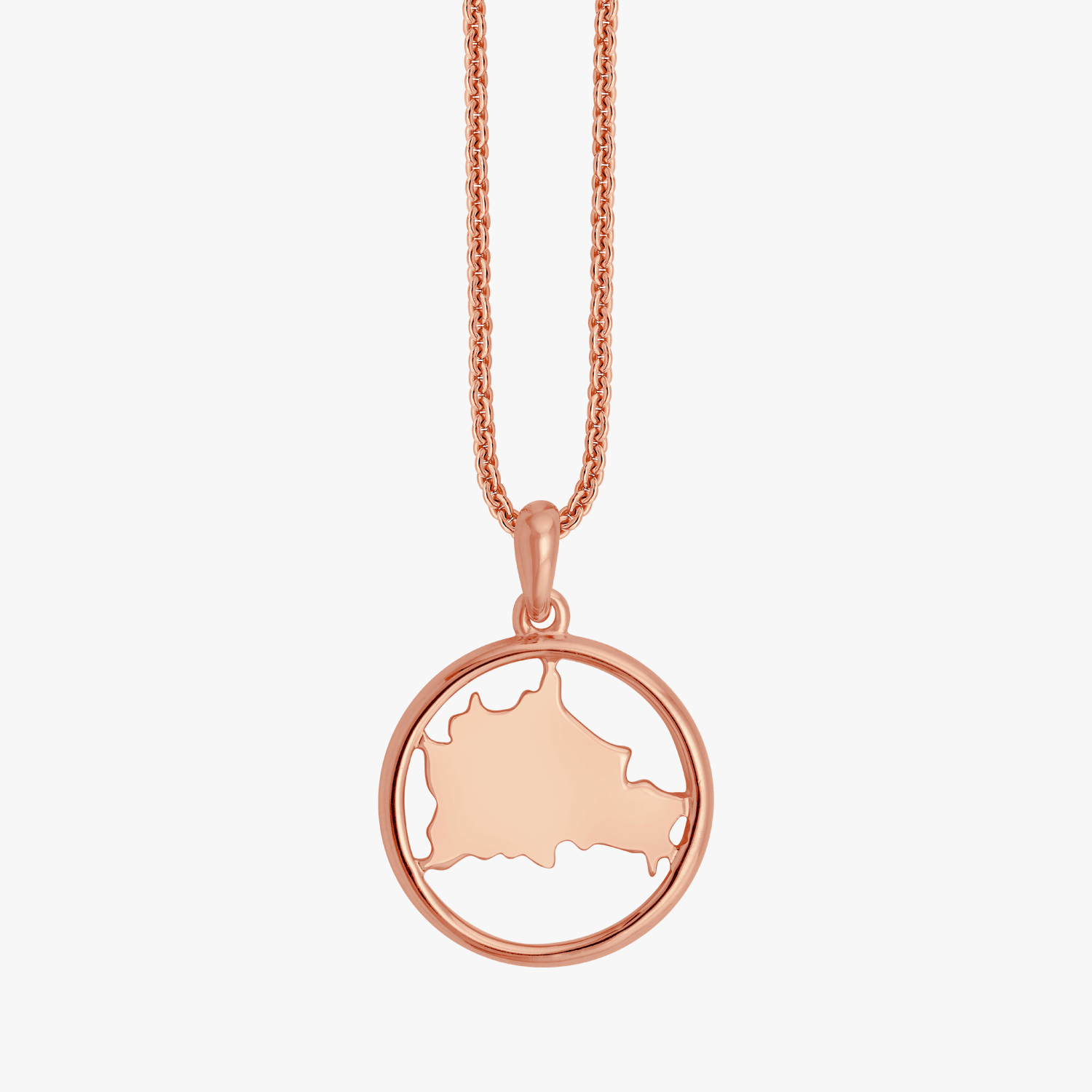 Dezente Berlin Map Kette in Rose