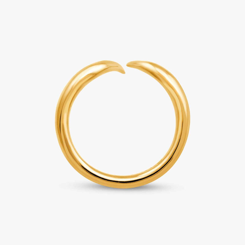 vergoldeter Ring aus Perspektive von unten 