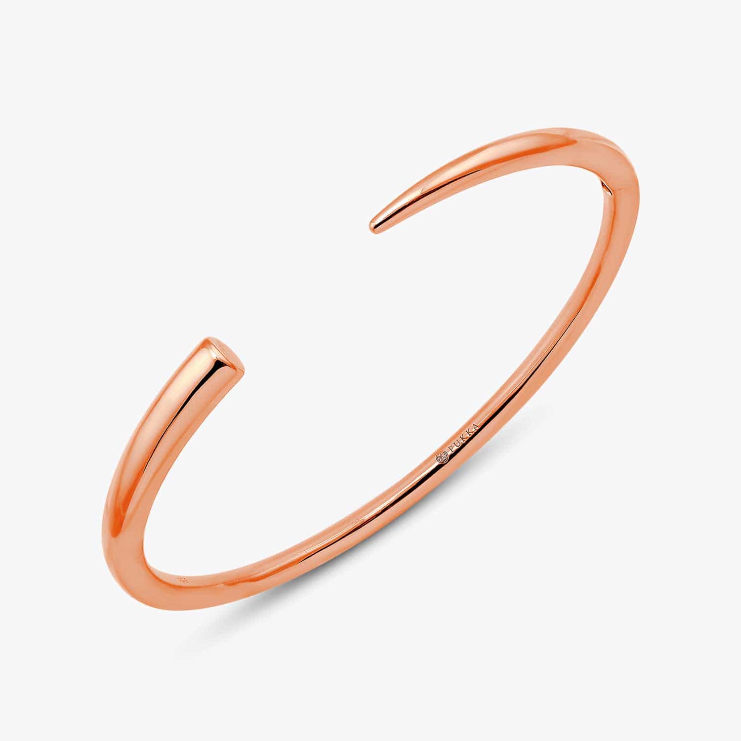 Armreif in Elefantenstoßzahnoptik in Rose