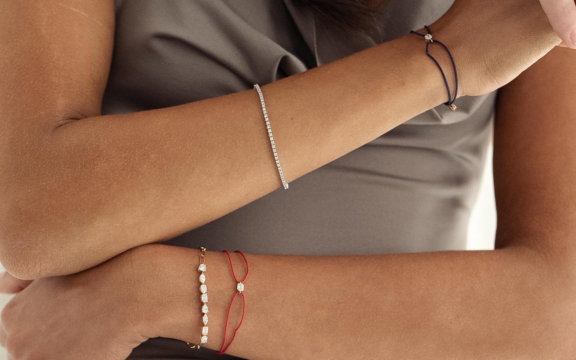 filigranes Armband mit natürlichen Diamanten