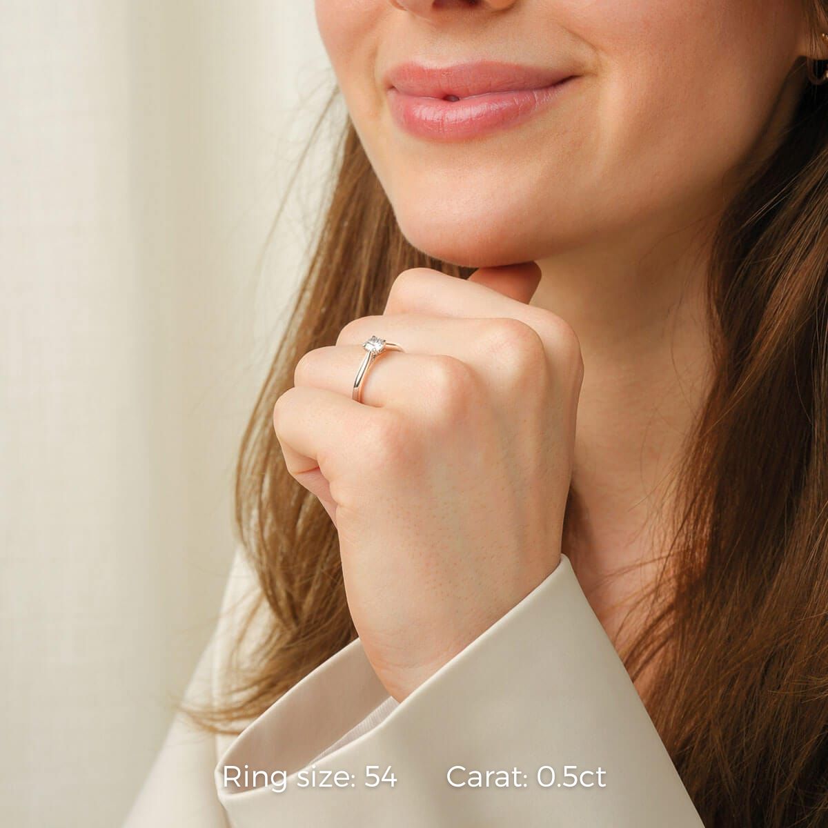 Klassischer Solitärring in 14k Gold