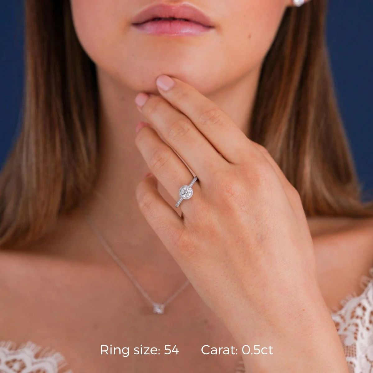 Hyacinth Round Micro Halo Ring