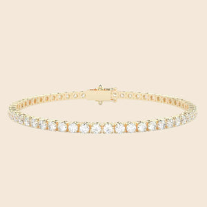 Tennisarmband in Gelbgold mit Lab Diamanten in Lily-Fassung