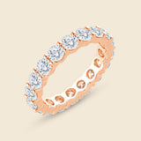 Prachtvoller Ring in Rosegold mit Labor-Diamanten