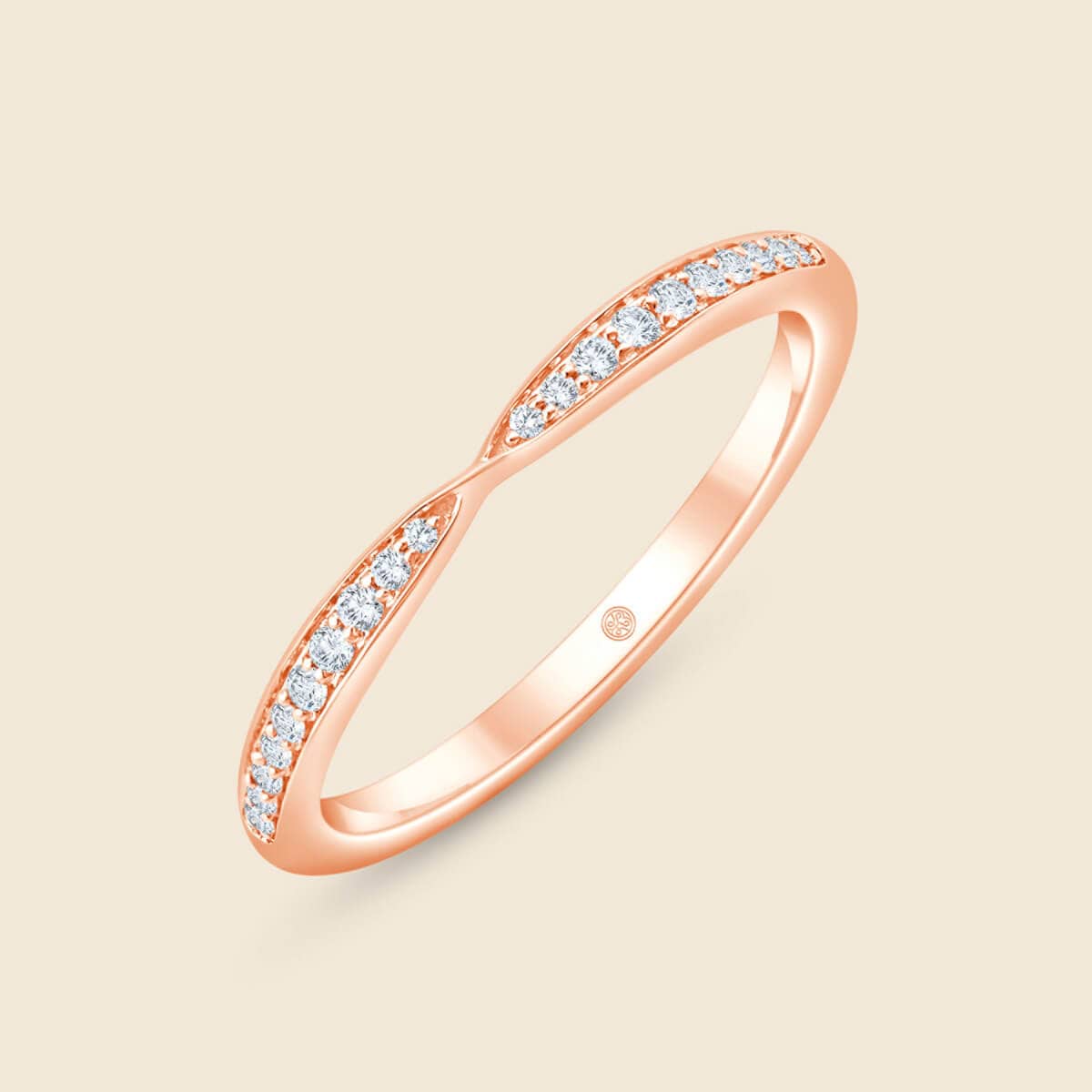 Verspielter Ring in Roségold