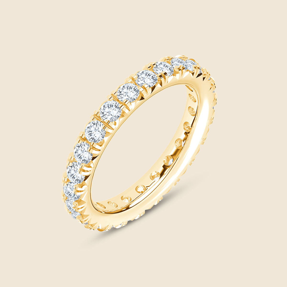 Vollbesetzter Memoire Ring mit 23 nachhaltigen Lab-Diamanten