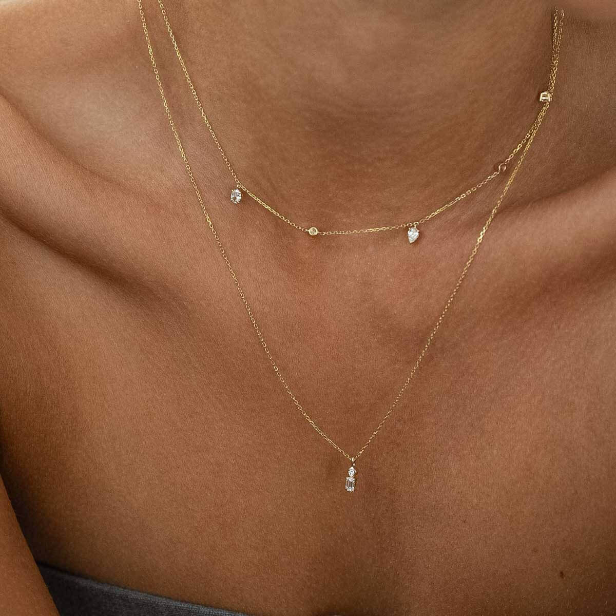 Ananya Emerald Duet Necklace