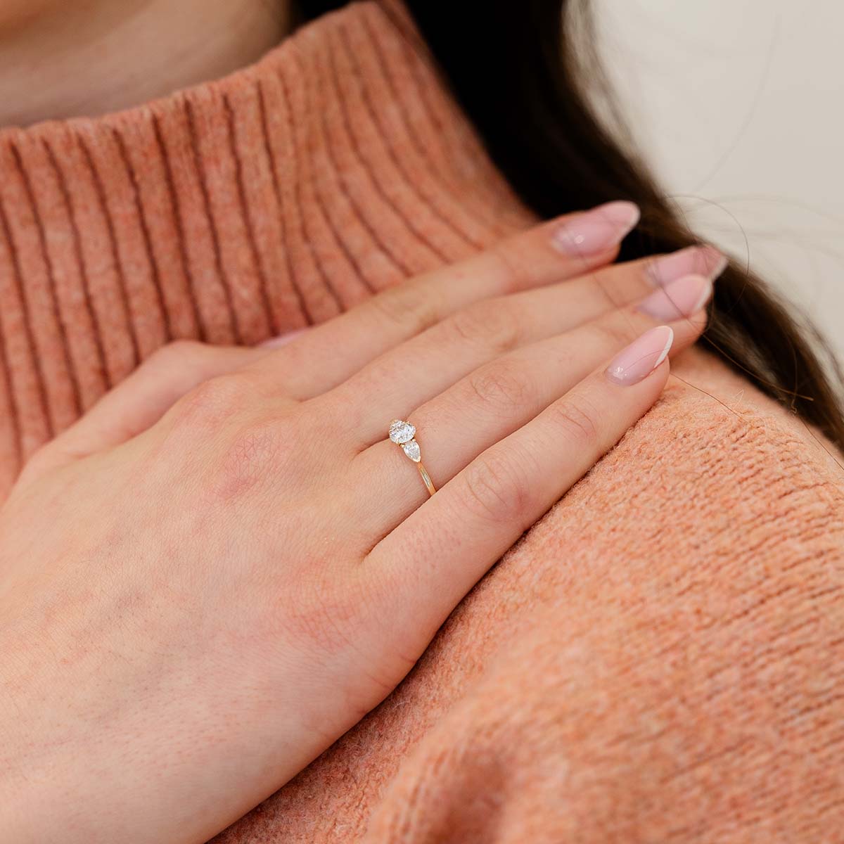 Lily Round Tri Elevated Ring