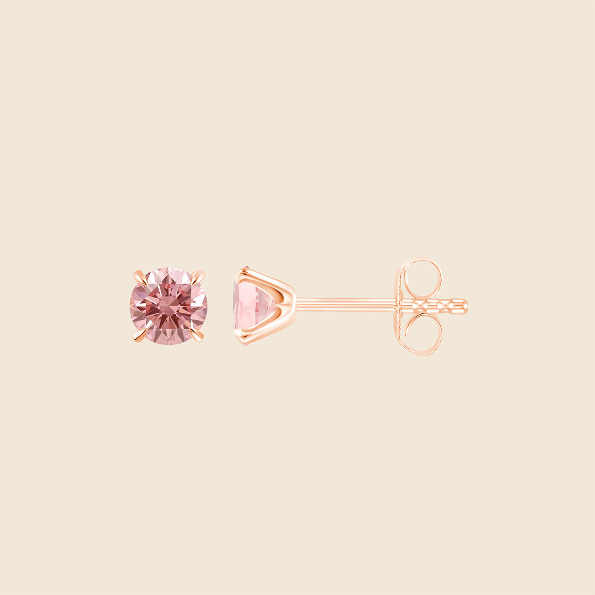 Pinke Diamantohrringe in Rosegold