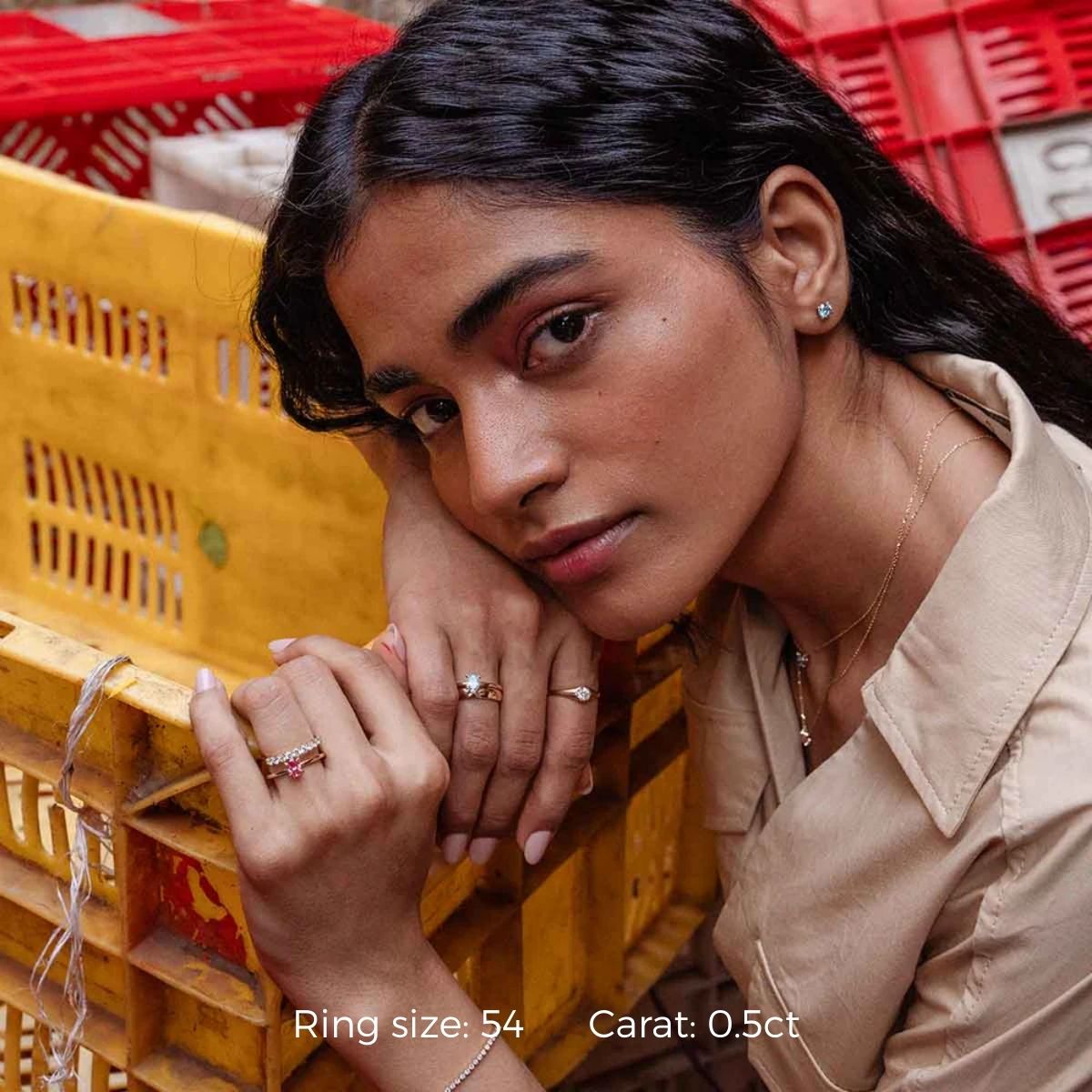 Aster Oval Pink Ring