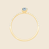 Round Micro Blue Ring