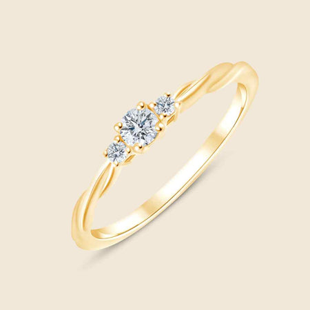 Petite Tri Twisted Ring image