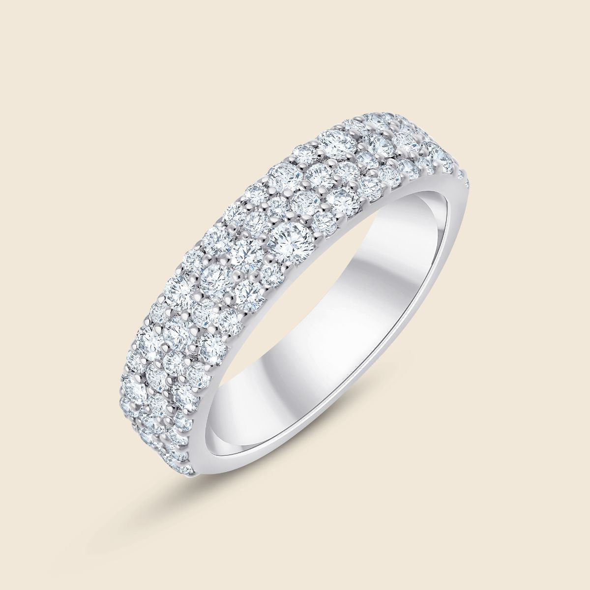 Silberring mit Lab Diamanten im Rundschliff