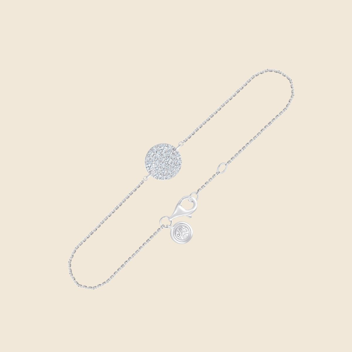 Silberarmband mit Lab Diamanten im Rundschliff