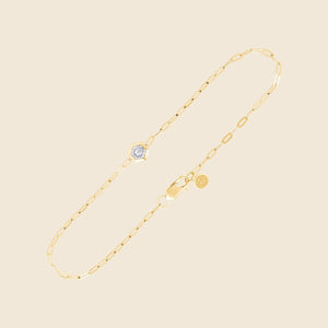 Armband aus 14k Gelbgold mit Lab Diamanten im Hexagonschliff