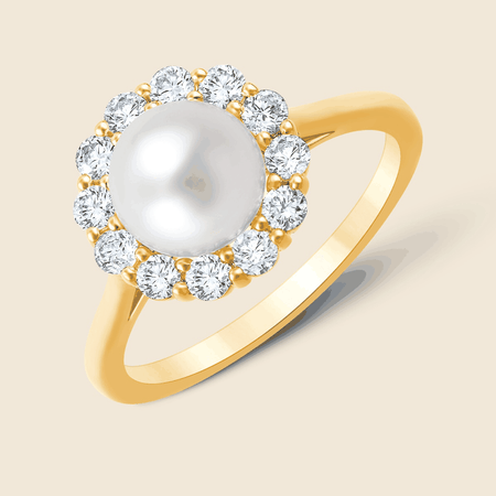 Pearl Halo Ring image