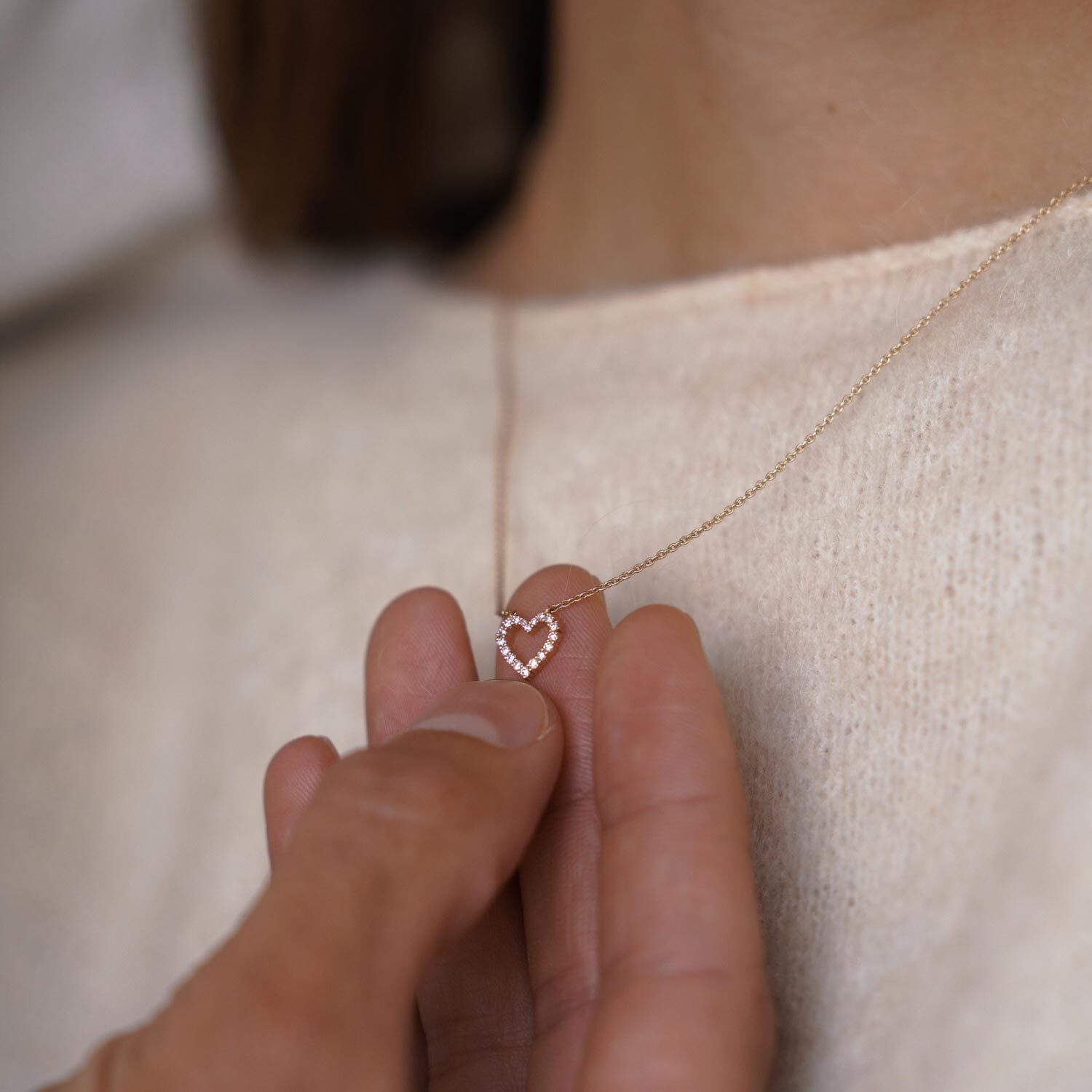 nachhaltige Kette mit Herzanhänger