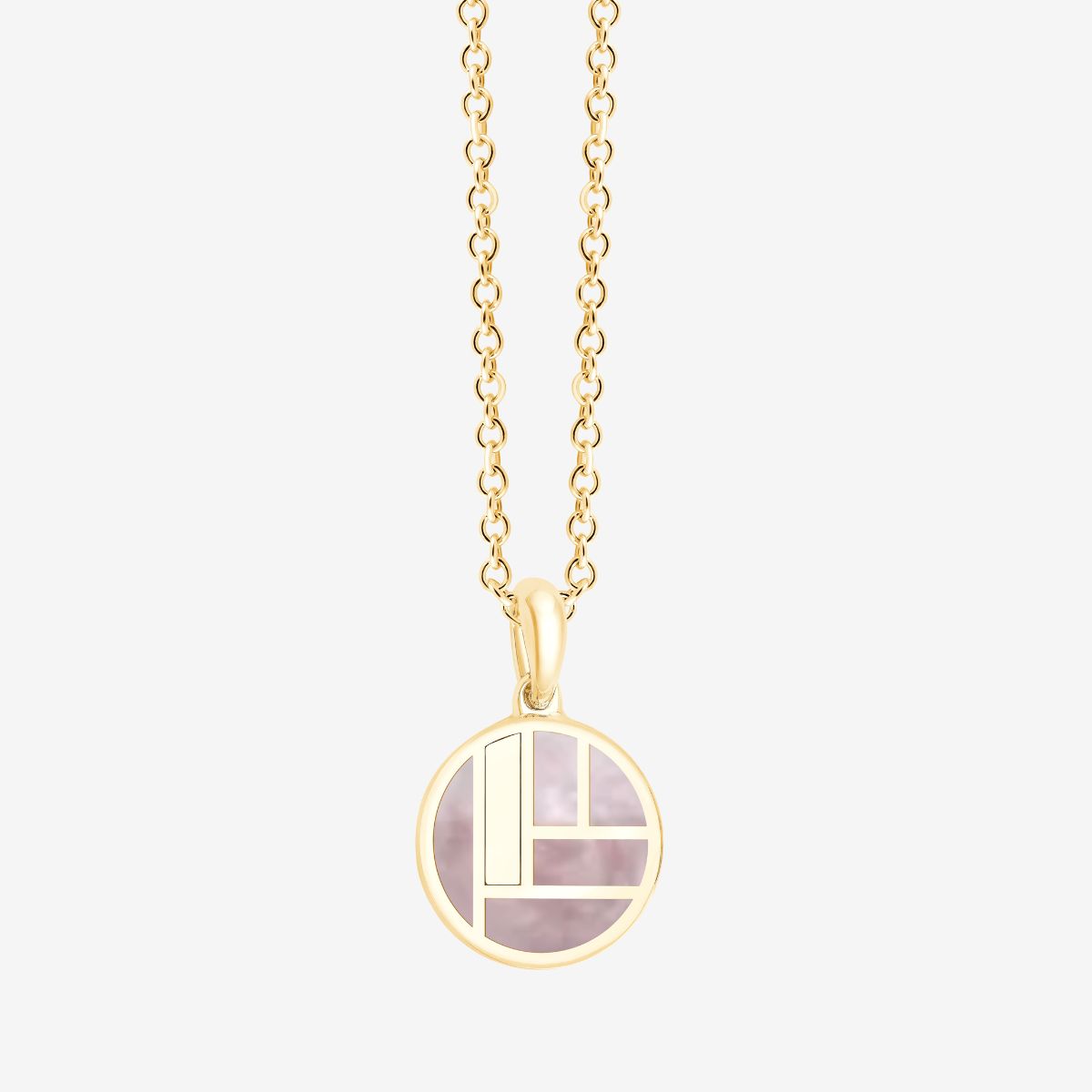 Bauhaus Custom Ceramic Pendant Pearl Rose