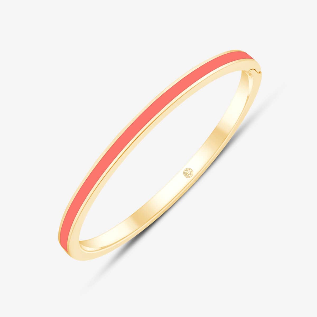 Goldenes Armband mit korallfarbenem Keramik