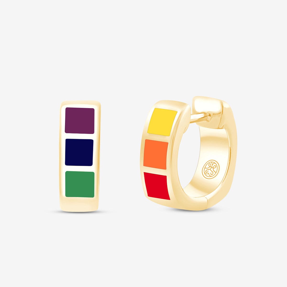 Bauhaus Rainbow Thick Square Kreolen