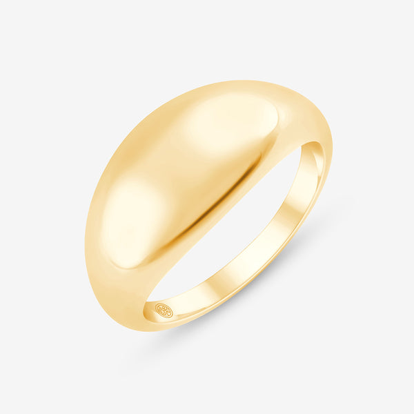 Markanter Ring 18k vergoldet Gold