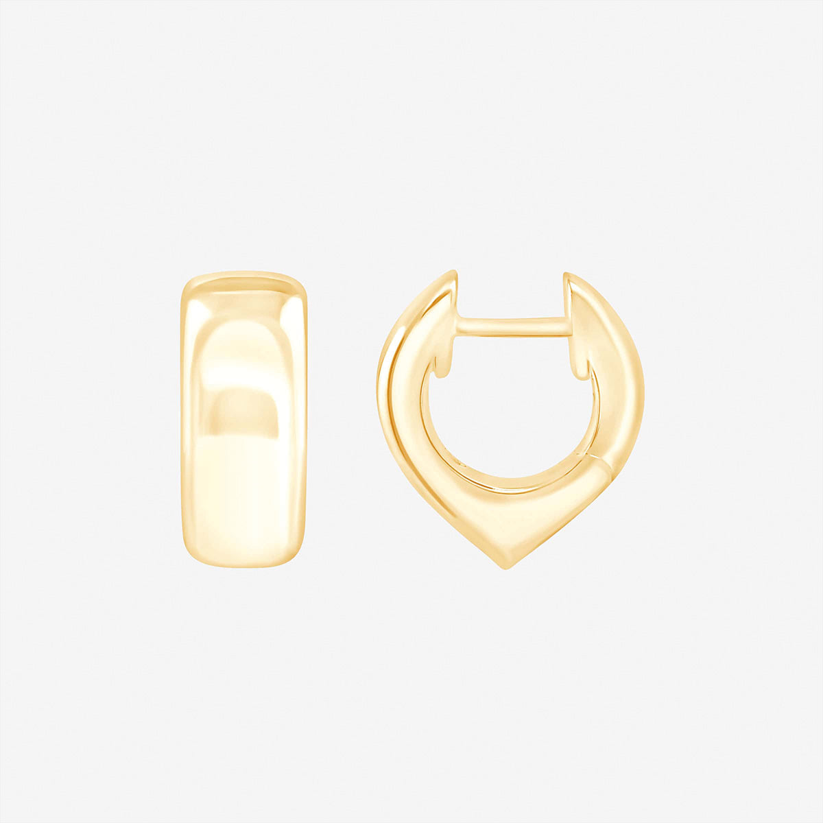 Eye-catching elegance with our modern drop chunky hoops