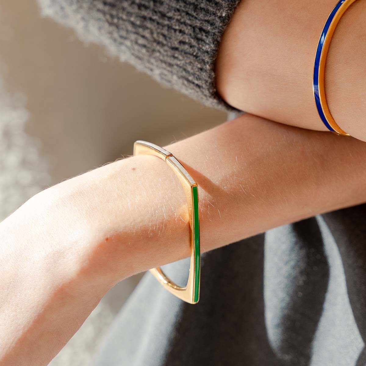 Bauhaus Custom Square Armreif