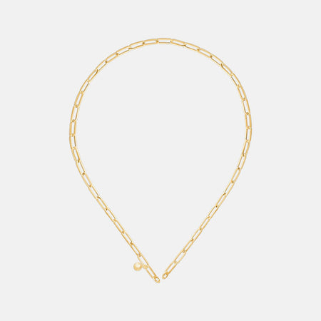 Charm Kette Paperclip Sterlingsilber image