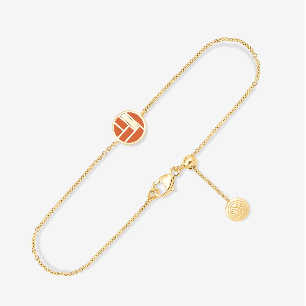 Bauhaus Custom Ceramic Bracelet Oriental Orange