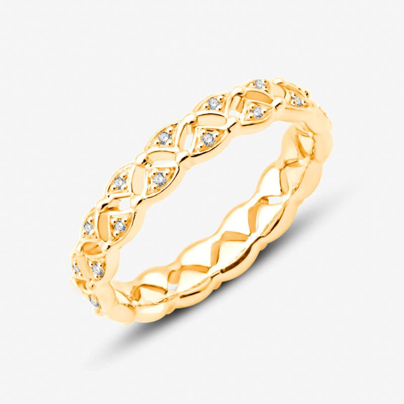 Sterlingsilber Diamantring im gezackten Design