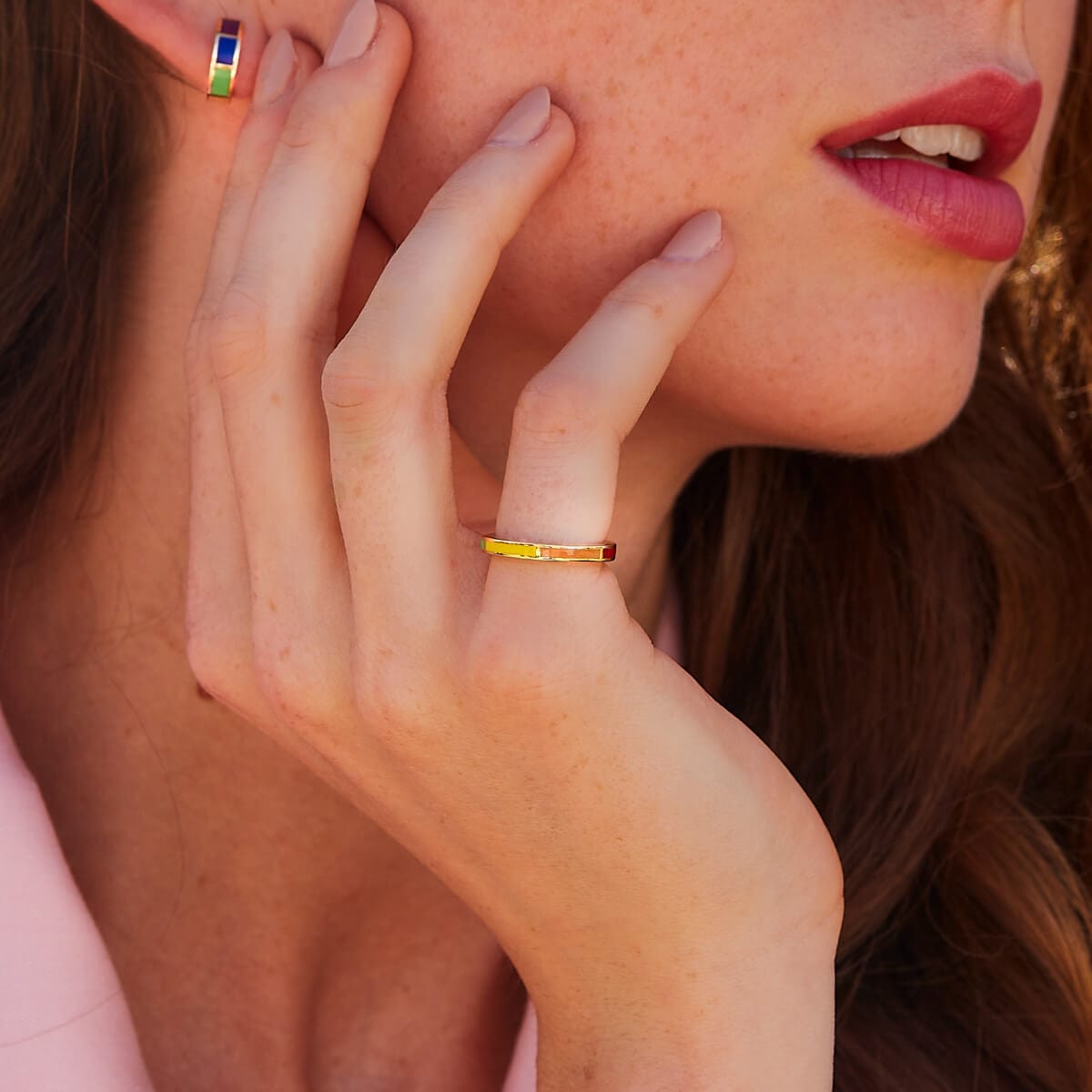 Bauhaus Rainbow Round Ring