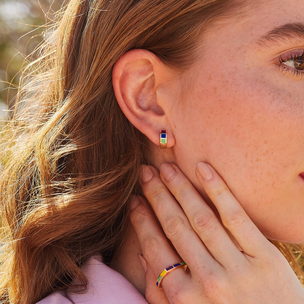 Bauhaus Rainbow Thick Kreolen