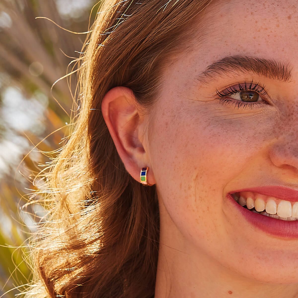 Bauhaus Rainbow Thick Square Kreolen