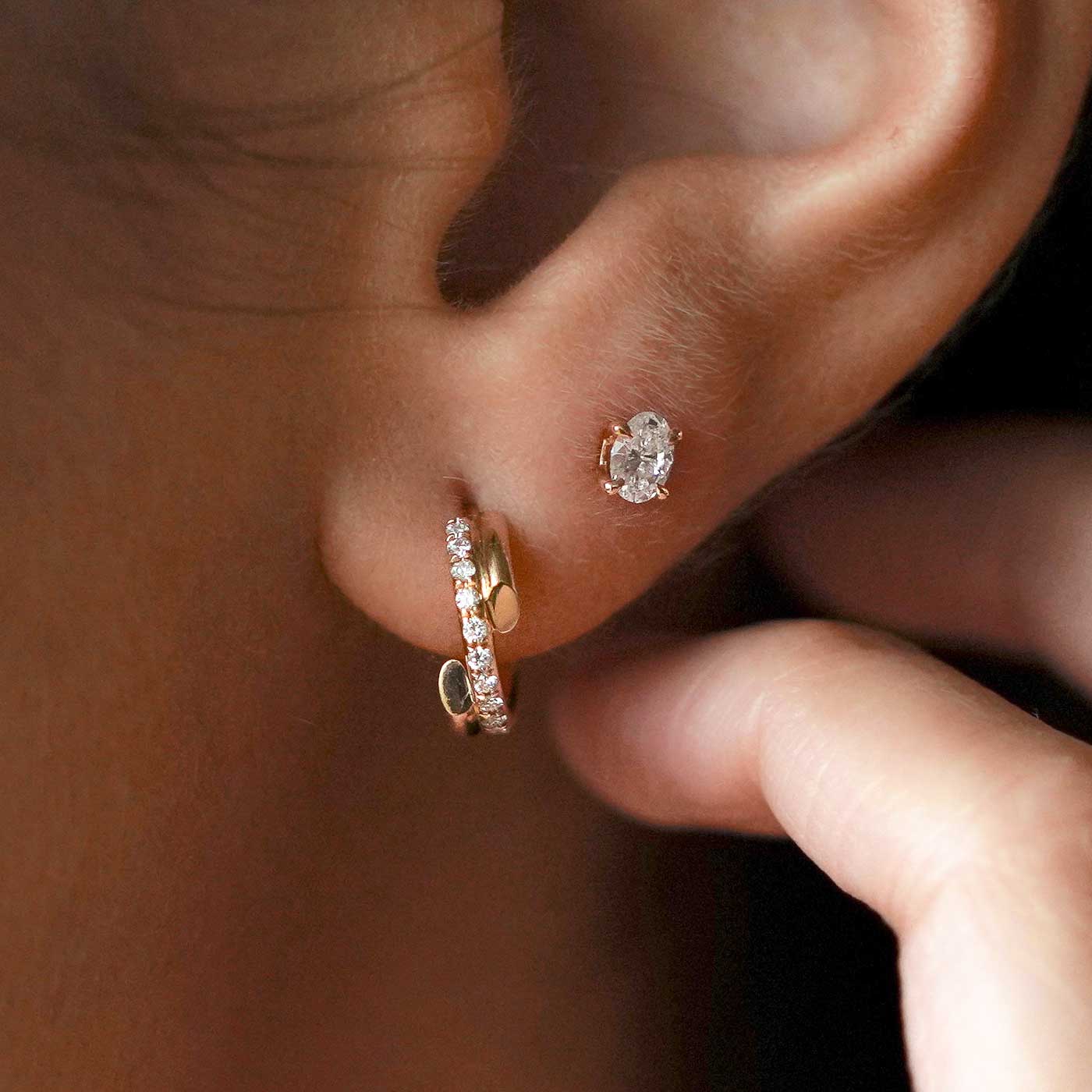 Ohrstecker mit laborgezüchteten Diamanten