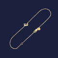 Gelbgoldenes Initialen Armband Buchstabe E