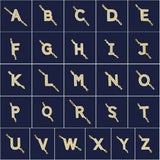 Minimalistische Buchstabenarmbänder mit Diamanten
