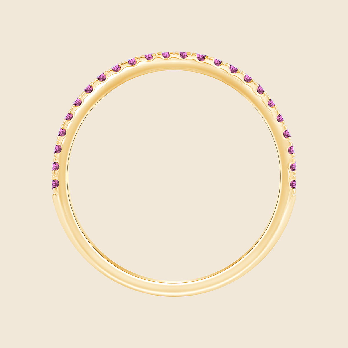 Pink Micro Sapphire Band