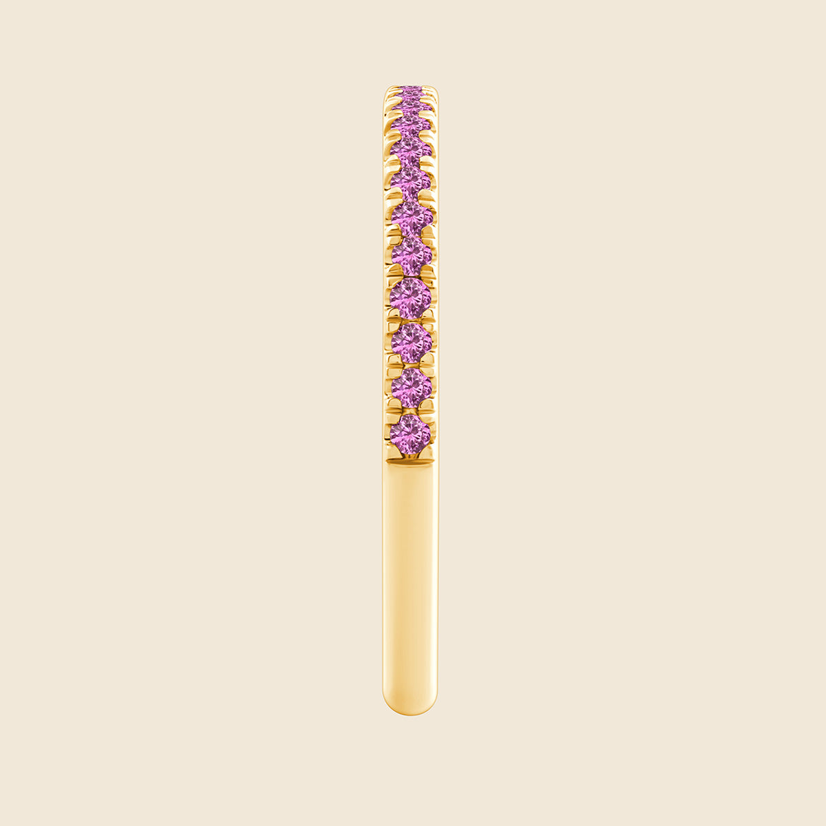Pink Micro Sapphire Band