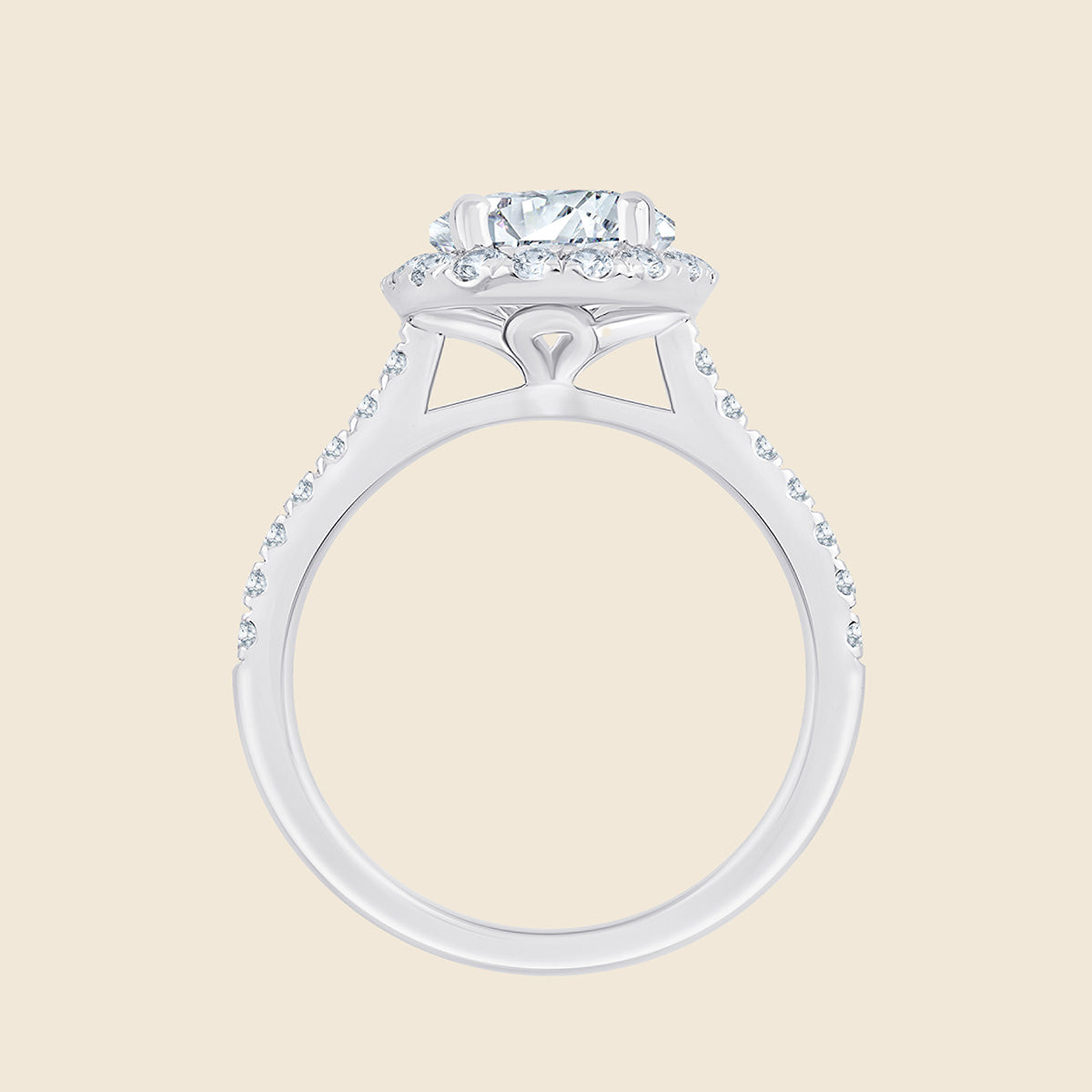 2ct Oval Hyacinth Micro Halo Ring