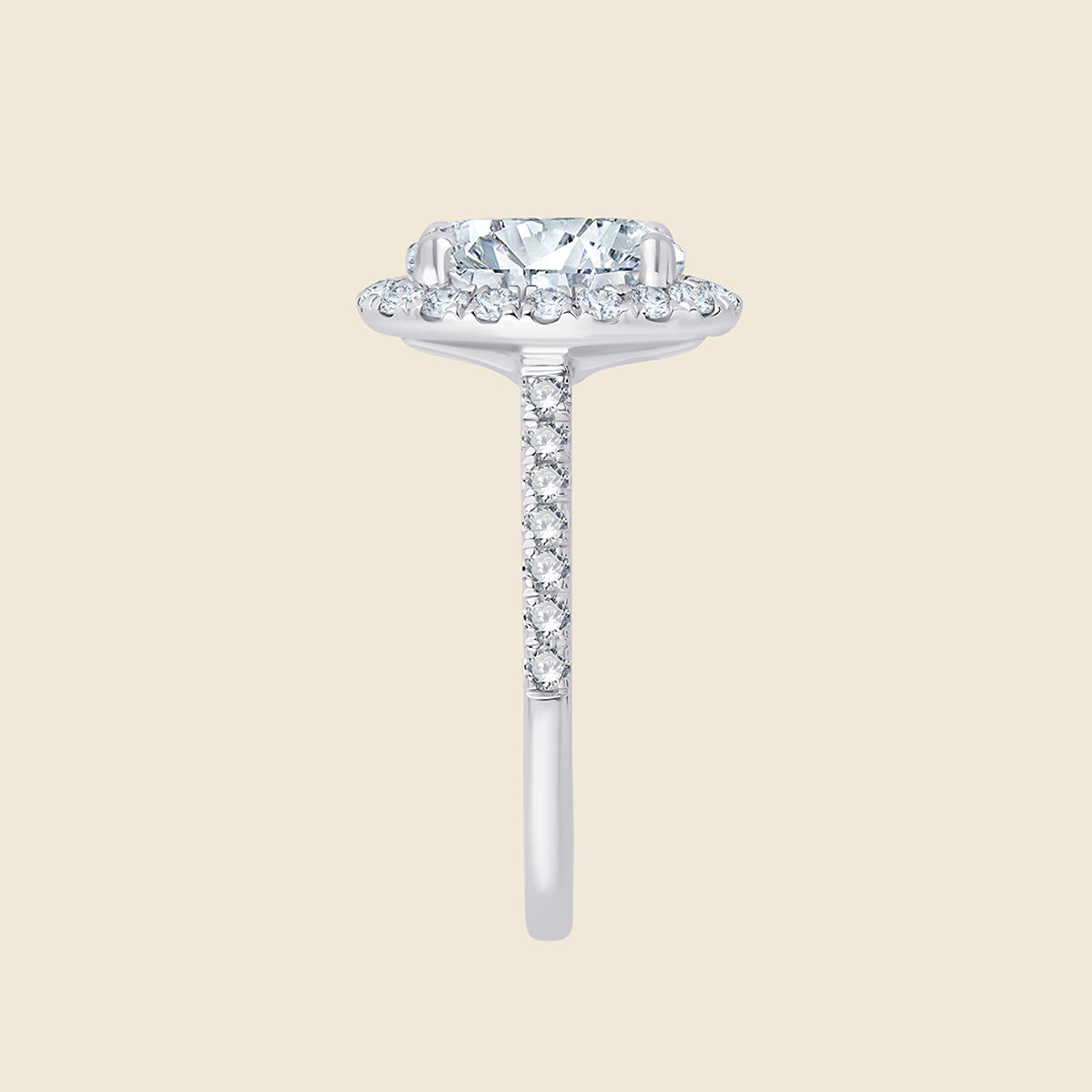 2ct Oval Hyacinth Micro Halo Ring