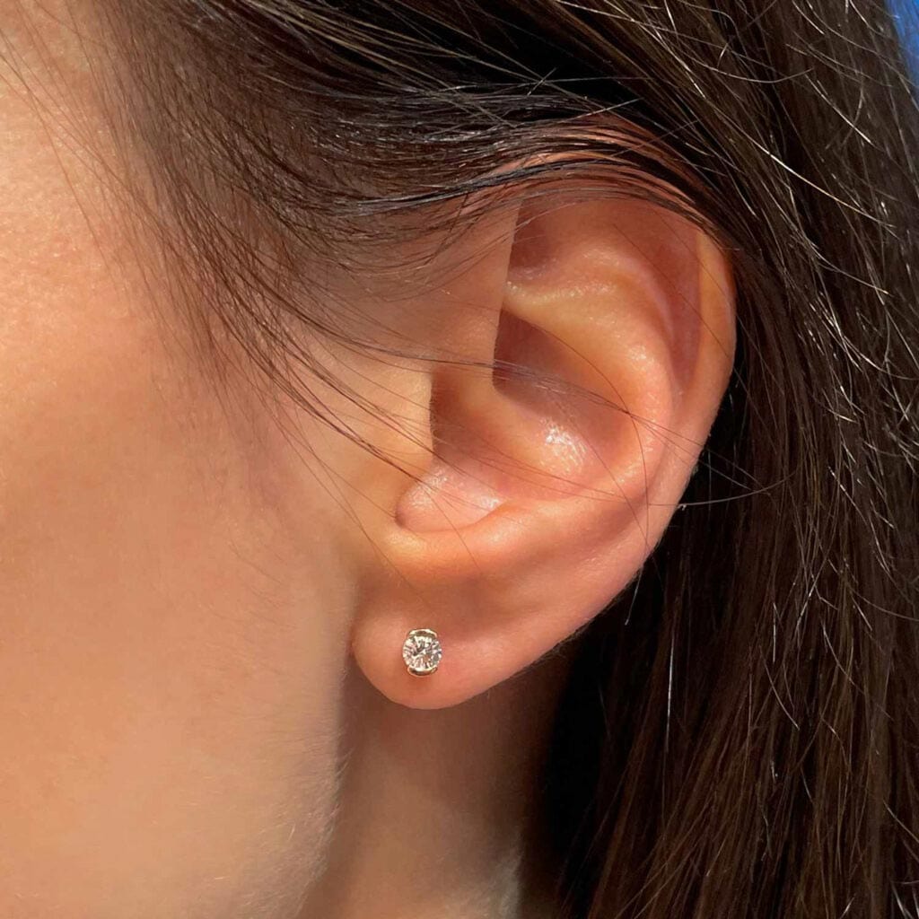 Iris Half Bezel Studs