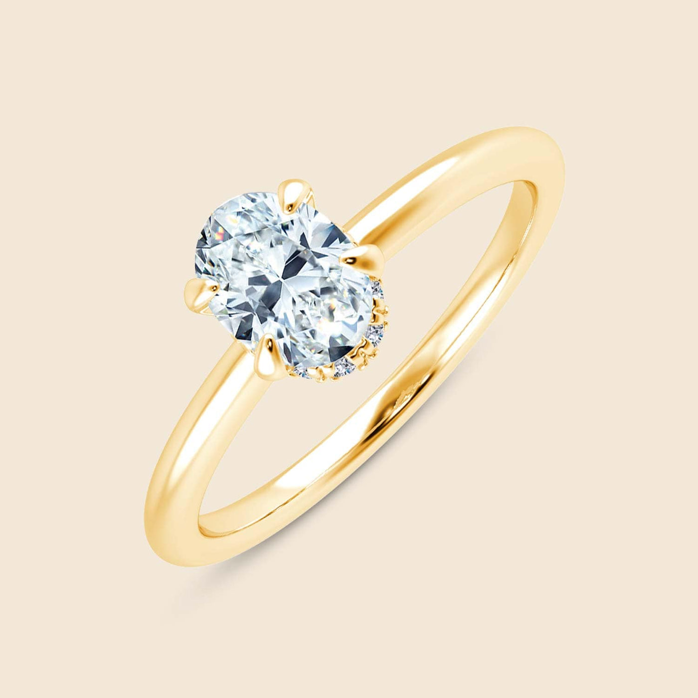 White gold oval ring discount