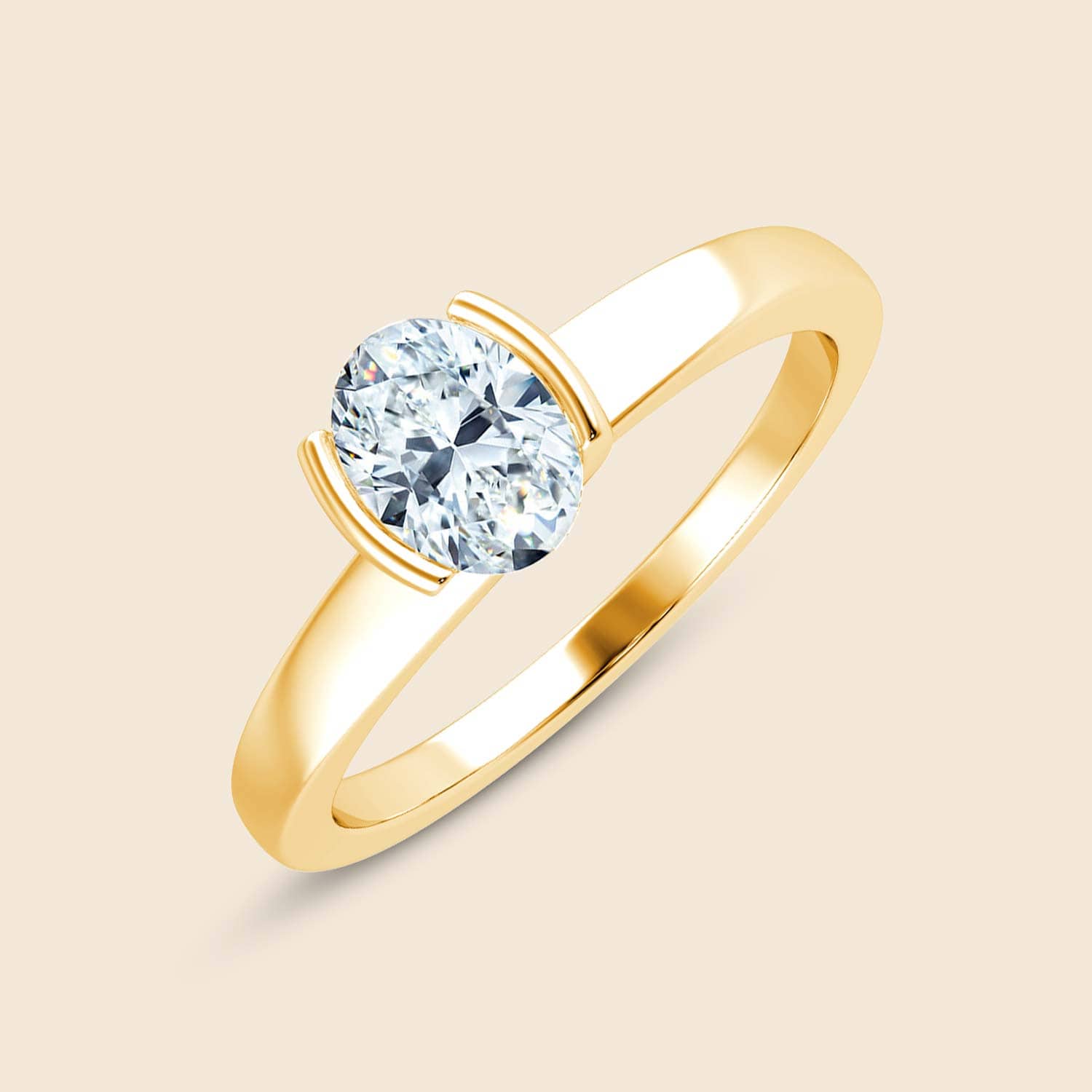 Oval Sleeping Iris Ring