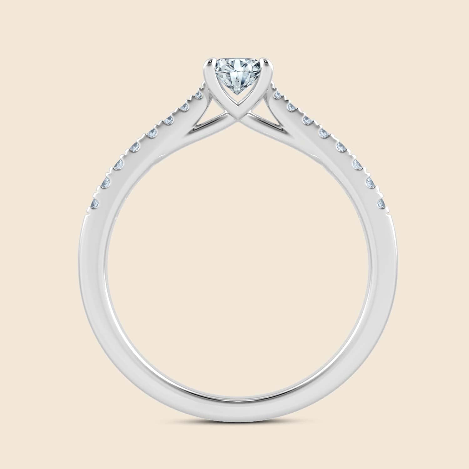 Arch Round Cross Micro Ring