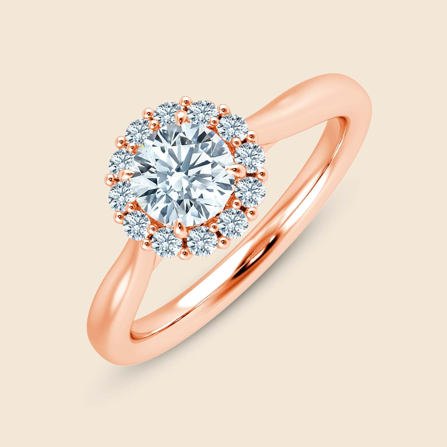 Hyacinth Bouquet Halo Pinched Ring